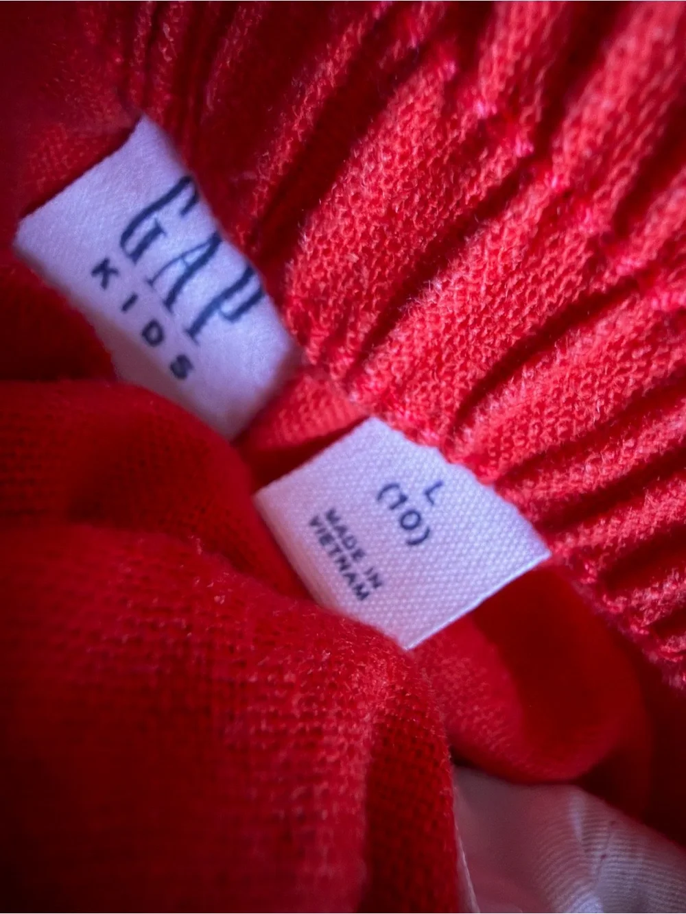 GAP Bright Red Kids Elastic-Waist linen blend Pants